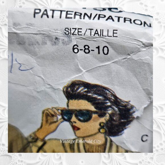 Vtg Vogue Sewing Pattern 8150 Fitting Jacket Skirt Pants 90s Sizes 6/8/10 Uncut - Picture 2 of 5